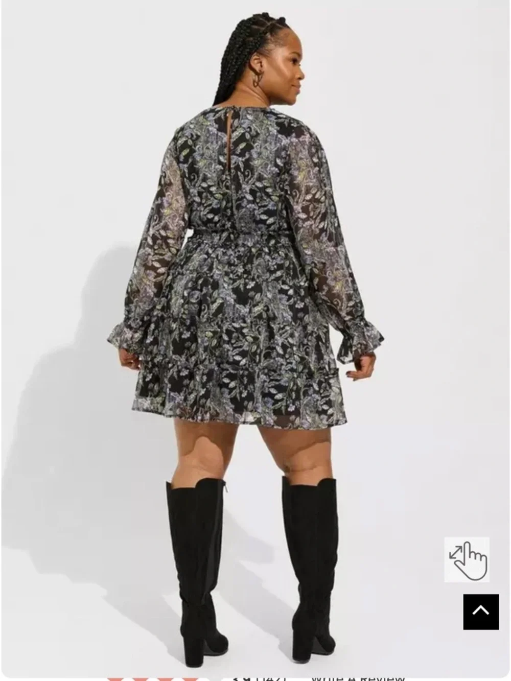 Torrid Mini Lurex Chiffon Tiered Dress - Picture 4 of 10